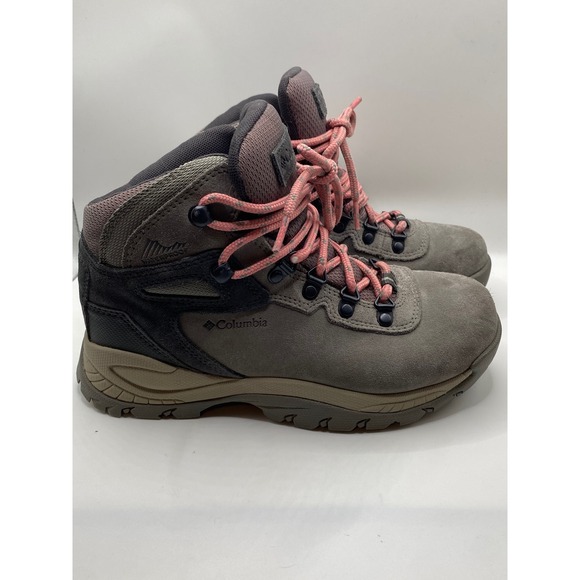 Columbia Women's Waterproof Hiking Boots Grey Pink Lace Up Size 6.5 - Picture 3 of 10